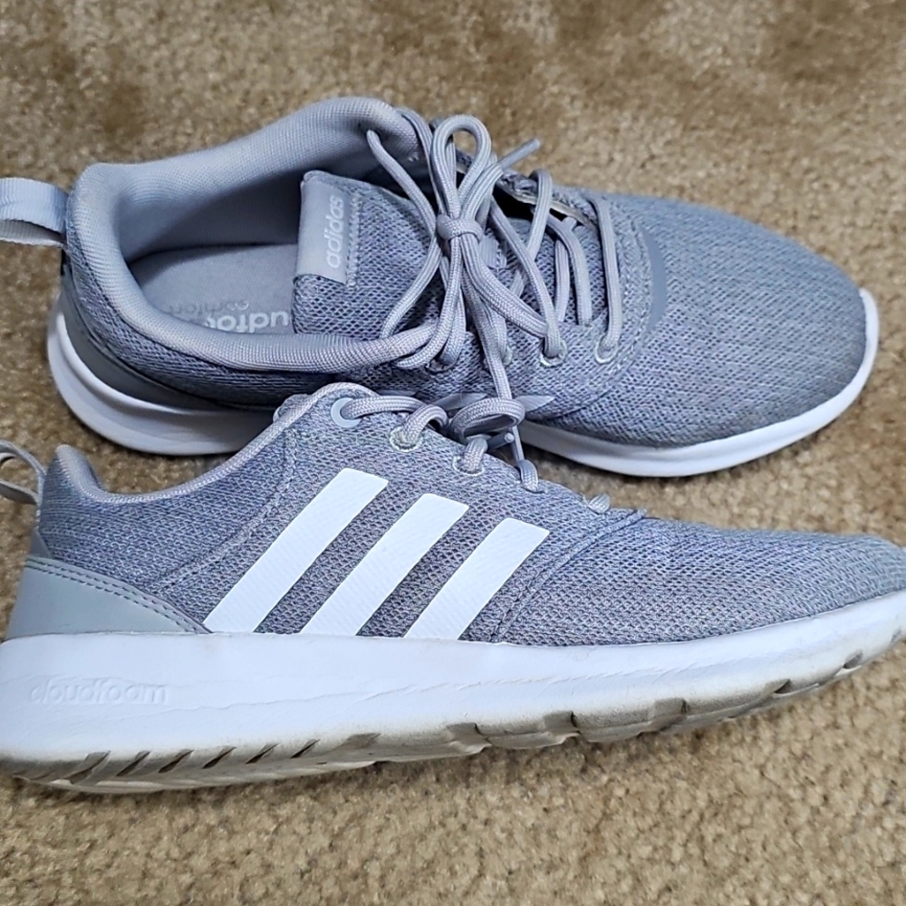 Adidas Women's Qt Racer 2.0 Running Shoes Cloudfoam Gray Size 7.5
